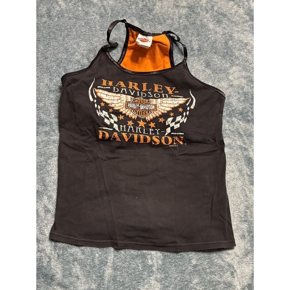 Harley-Davidson Women's 2X Black Graphic Tank Top Eagle Wings Peoria AZ 2012